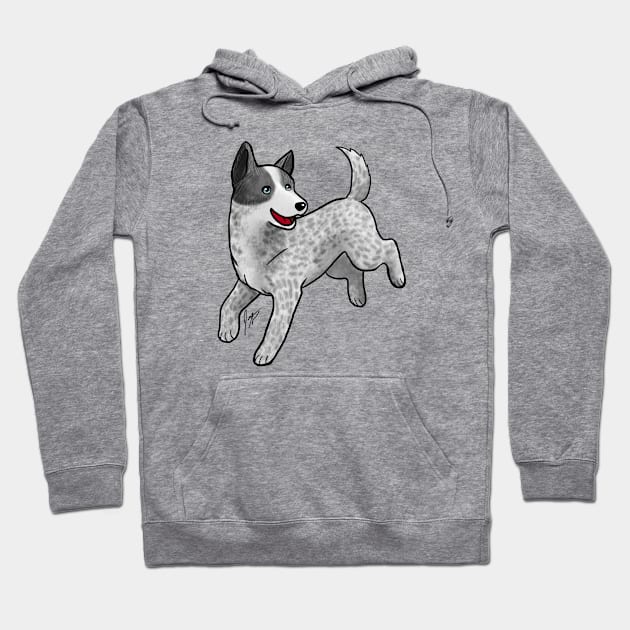 Dog - Australian Shepherd - Blue Mottle Hoodie by Jen's Dogs Custom Gifts and Designs